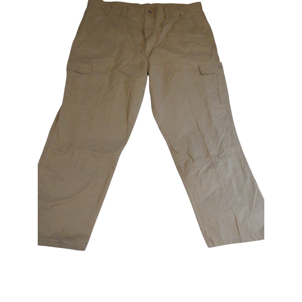 Wrangler Mens Cargo Pants Khaki Tan Relaxed Fit Straight Leg 44x30 70LEWGR NEW